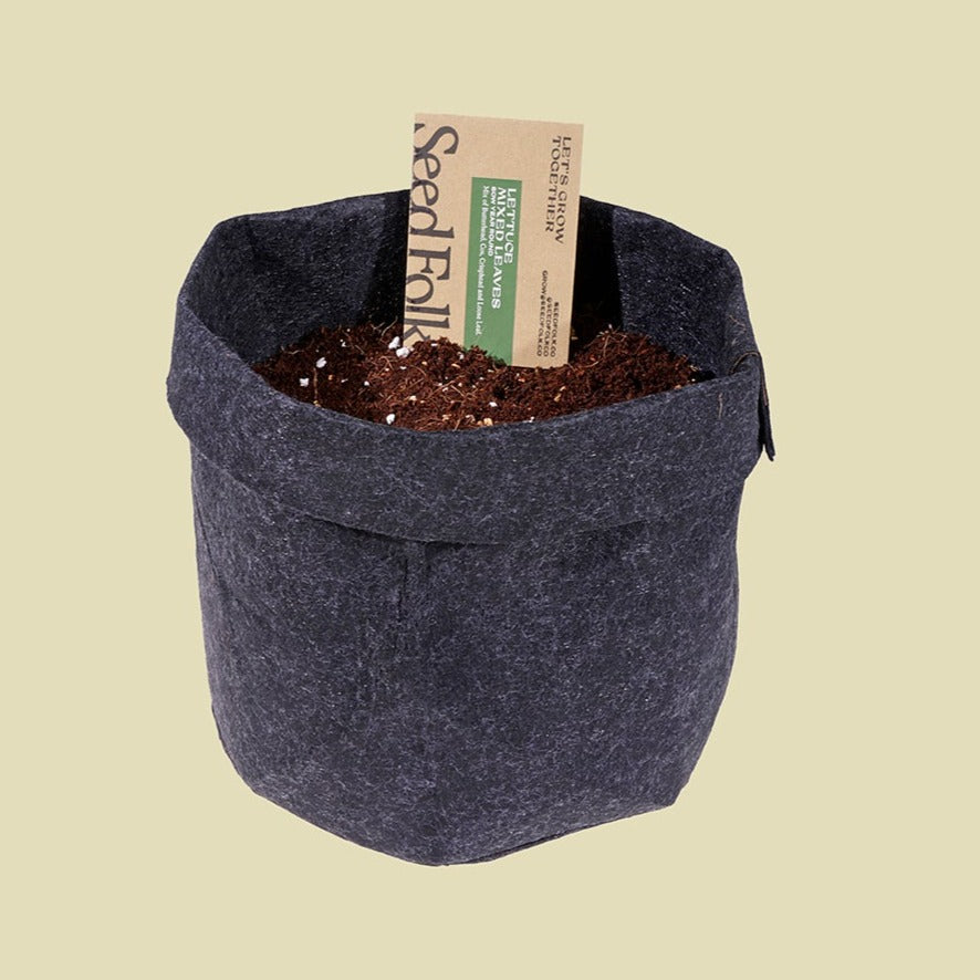 Our eco friendly fabric grow pots, a biodegradable alternative to traditional plastic pots.