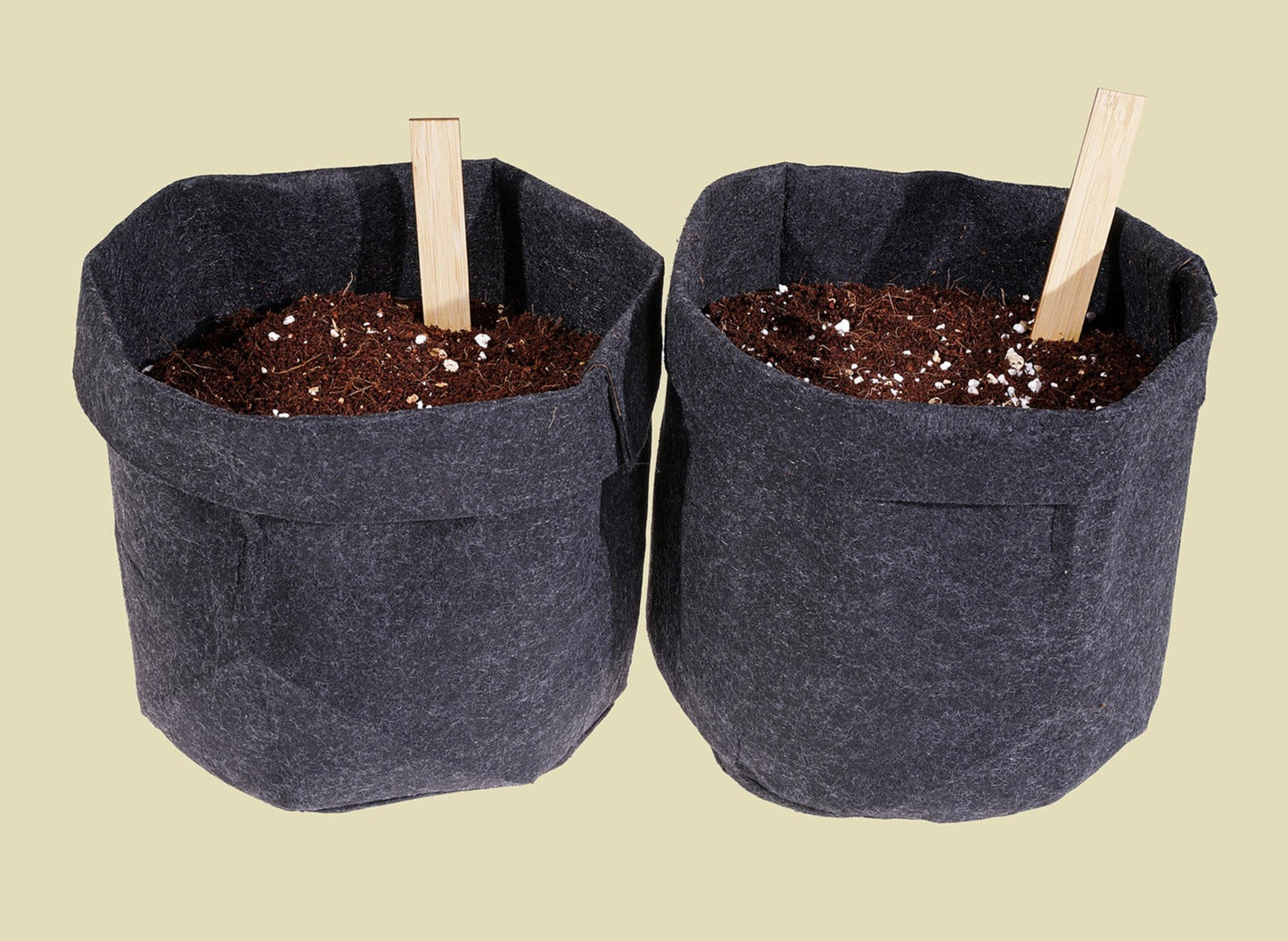 Our eco friendly fabric grow pots, a biodegradable alternative to traditional plastic pots.