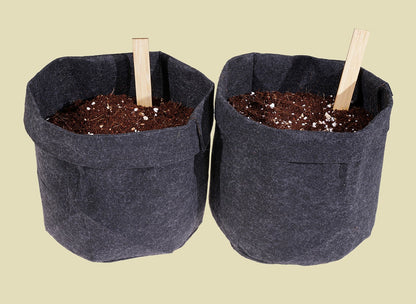 Our eco friendly fabric grow pots, a biodegradable alternative to traditional plastic pots.